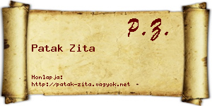 Patak Zita névjegykártya